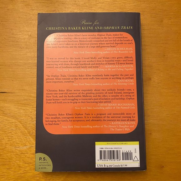 4 for $20 Orphan Train by Christina Baker Kline Paperback Book - Picture 2 of 2